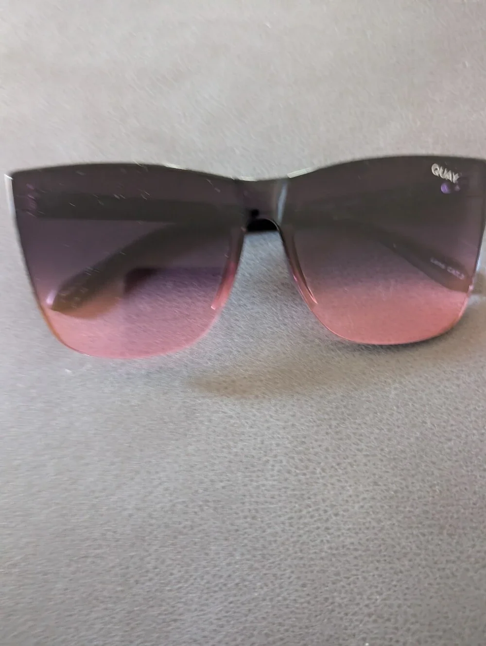 Quay Women’s Gradient Black to Pink Cat Eye Sunglasses